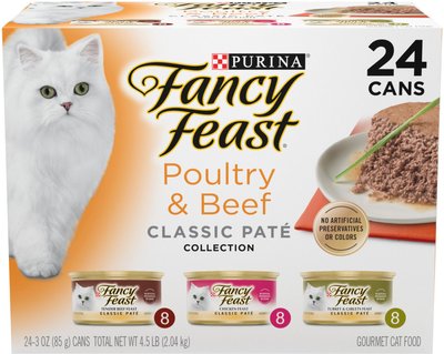 Fancy Feast Poultry & Beef Classic Pate Variety Pack Canned Cat Food, slide 1 of 1