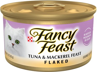 Fancy Feast Flaked Tuna & Mackerel Feast Canned Cat Food, slide 1 of 1