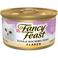 Fancy Feast Flaked Tuna & Mackerel Feast Canned Cat Food, 3-oz, case of 24
