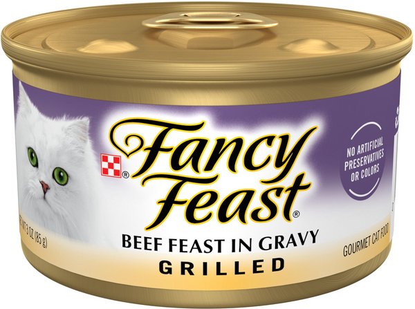 Fancy Feast Grilled Beef Feast in Gravy Canned Cat Food, 3-oz, case of 24 slide 1 of 10