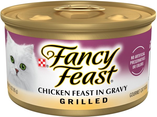Fancy Feast Grilled Chicken Feast in Gravy Canned Cat Food, 3-oz, case of 24 slide 1 of 10