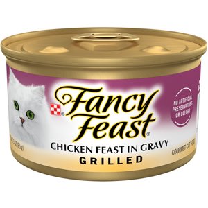 Fancy Feast Grilled Chicken Feast in Gravy Canned Cat Food, 3-oz, case of 24