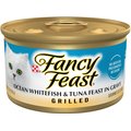 Fancy Feast Grilled Ocean Whitefish & Tuna Feast in Gravy Canned Cat Food, 3-oz, case of 24