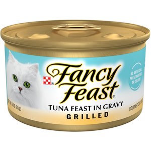 Fancy Feast Grilled Tuna Feast in Gravy Canned Cat Food, 3-oz, case of 24