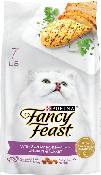 Purina Fancy Feast With Savory Chicken & Turkey Dry Cat Food, 7-lb bag slide 1 of 11