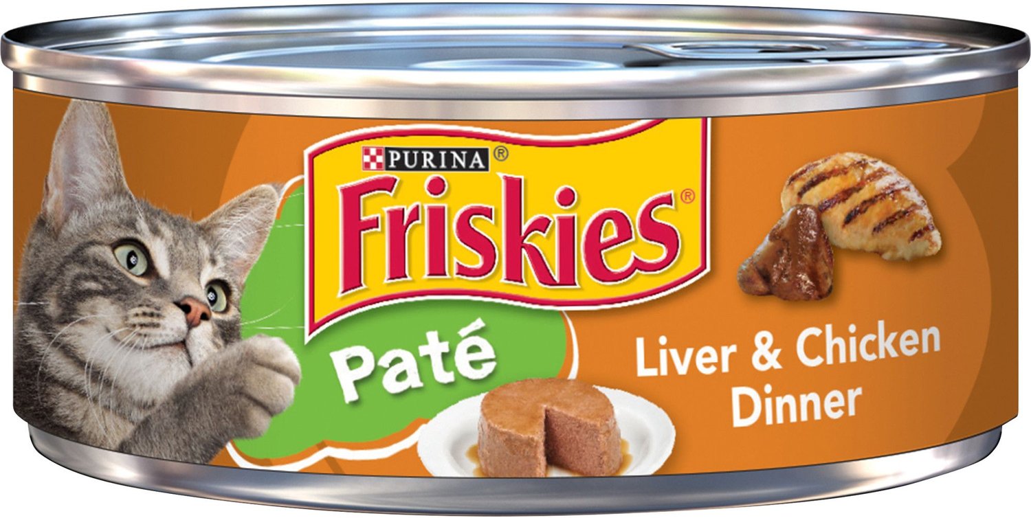 Friskies Classic Pate Liver & Chicken Dinner Canned Cat Food, 5.5 ...
