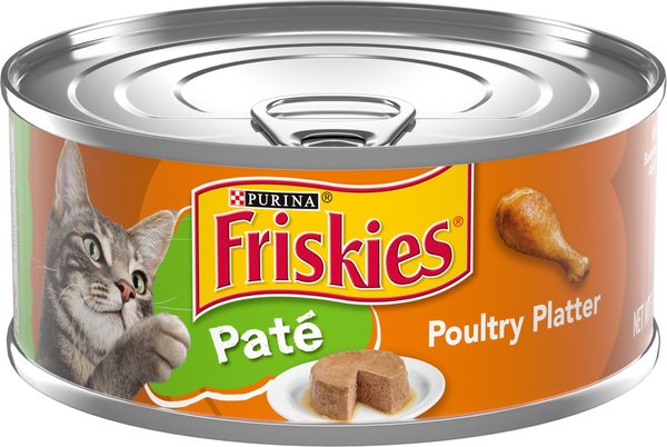 Friskies Classic Pate Poultry Platter Canned Cat Food, 5.5-oz, case of 24 slide 1 of 10