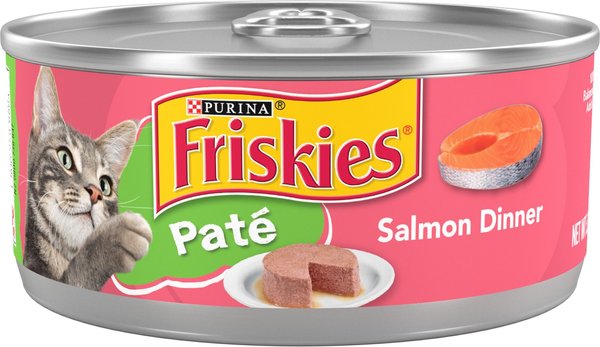 Friskies Pate Salmon Dinner Canned Cat Food, 5.5-oz, case of 24 slide 1 of 10