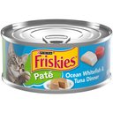 Friskies Classic Pate Ocean Whitefish & Tuna Dinner Canned Cat Food, 5.5-oz, case of 24