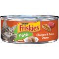 Friskies Classic Pate Chicken & Tuna Dinner Canned Cat Food, 5.5-oz, case of 24
