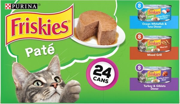 Friskies Classic Pate Variety Pack Canned Cat Food, 5.5-oz, case of 24 slide 1 of 9