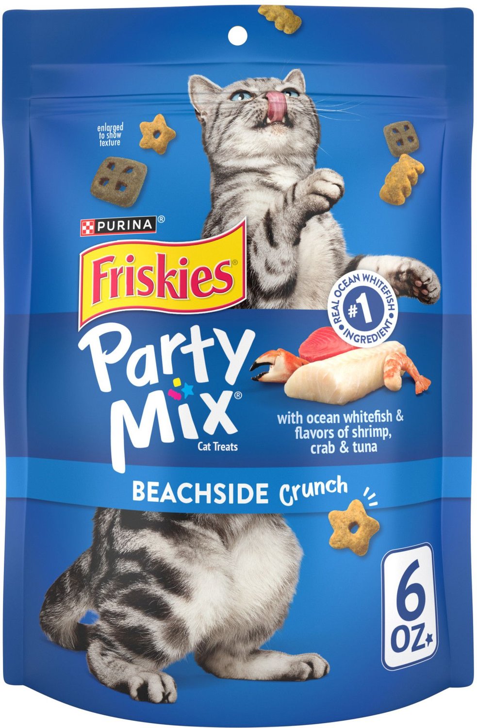 FRISKIES Party Mix Crunch Beachside Cat Treats, 6oz bag