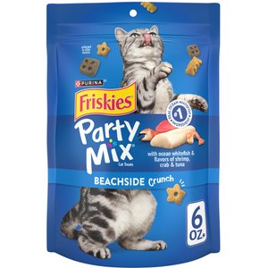 Friskies Party Mix Crunch Beachside Cat Treats, 6-oz bag