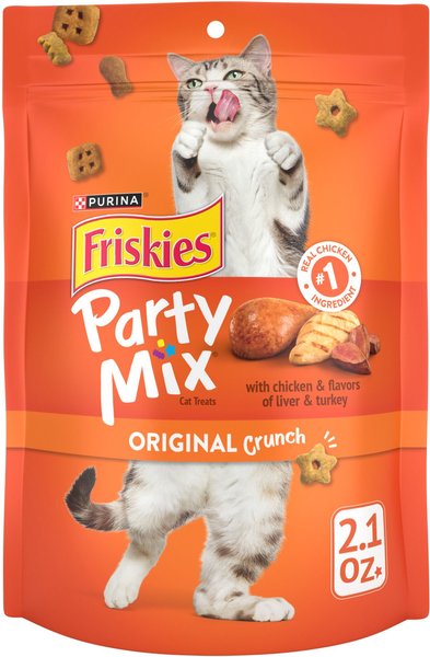 Purina Friskies Party Mix Original Crunch Cat Treats, 2.1-oz bag slide 1 of 11