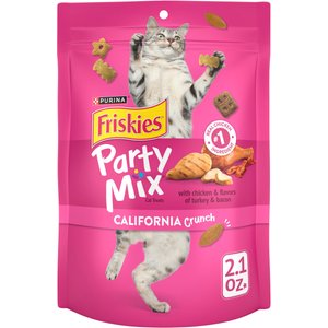 Friskies Party Mix Crunch California Dreamin' Cat Treats, 2.1-oz bag