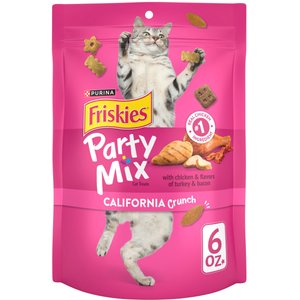 Friskies Party Mix Crunch California Dreamin' Cat Treats, 6-oz bag