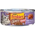 Friskies Extra Gravy Chunky with Turkey in Savory Gravy Canned Cat Food, 5.5-oz, case of 24