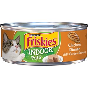 Friskies Indoor Classic Pate Chicken Dinner Canned Cat Food, 5.5-oz, case of 24