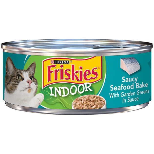 FRISKIES Indoor Saucy Seafood Bake Canned Cat Food, 5.5oz, case of 24