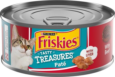 Friskies Tasty Treasures Pate Liver & Beef Wet Cat Food, slide 1 of 1