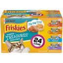 Friskies Tasty Treasures Gravy Prime Filets Variety Pack Wet Cat Food, 5.5-oz can, case of 24