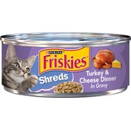 Friskies Savory Shreds Turkey & Cheese Dinner in Gravy Canned Cat Food