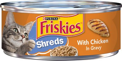 Friskies Savory Shreds with Chicken in Gravy Canned Cat Food, slide 1 of 1