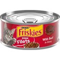 Friskies Prime Filets with Beef in Gravy Canned Cat Food, 5.5-oz, case of 24