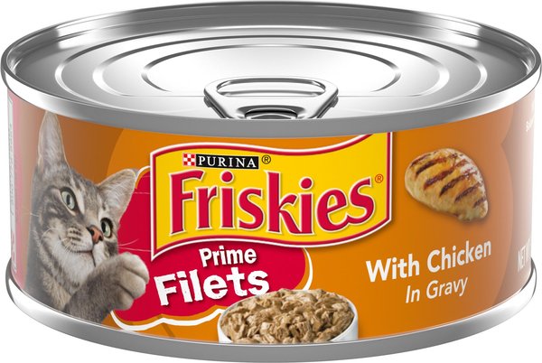 Friskies Prime Filets with Chicken in Gravy Canned Cat Food, 5.5-oz, case of 24 slide 1 of 11