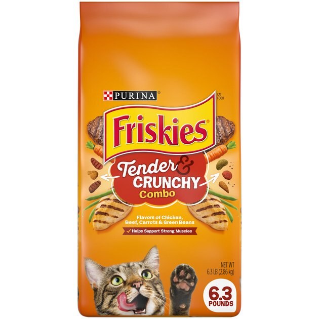 Friskies Tender & Crunchy Combo Dry Cat Food, 6.3lb bag