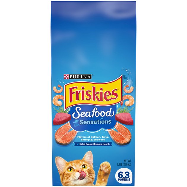 Friskies Seafood Sensations Dry Cat Food, 6.3lb bag