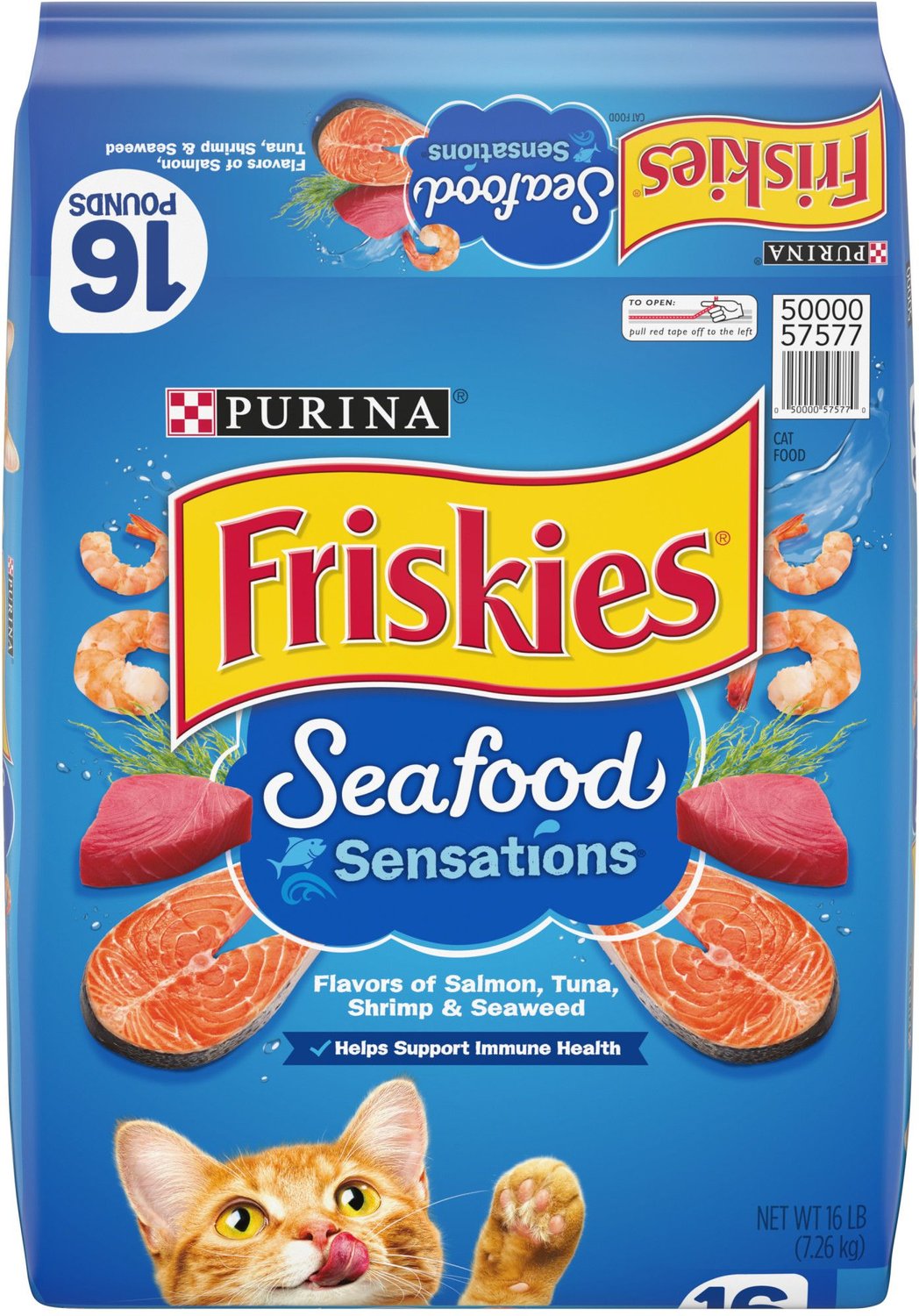 FRISKIES Seafood Sensations Dry Cat Food, 16lb bag