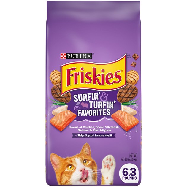 FRISKIES Surfin' & Turfin' Favorites Dry Cat Food, 6.3lb bag