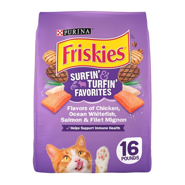 FRISKIES Surfin' & Turfin' Favorites Dry Cat Food, 16lb bag