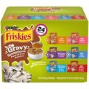 Friskies Gravy Sensations Farm & Fish Variety Cat Food, 3-oz pouches, case of 24