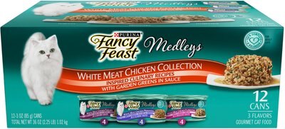 Fancy Feast Medleys White Meat Chicken Recipe Variety Collection Pack Canned Cat Food, slide 1 of 1