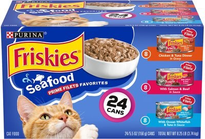 Friskies Prime Filets Seafood Favorites Variety Pack Canned Cat Food, slide 1 of 1