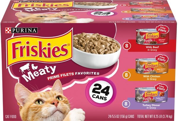 Friskies Prime Filets Meaty Favorites Variety Pack Canned Cat Food, 5.5-oz, case of 24 slide 1 of 10