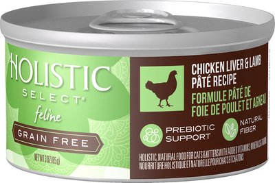 Holistic Select Chicken Liver & Lamb Pate Recipe Grain-Free Canned Cat & Kitten Food, slide 1 of 1
