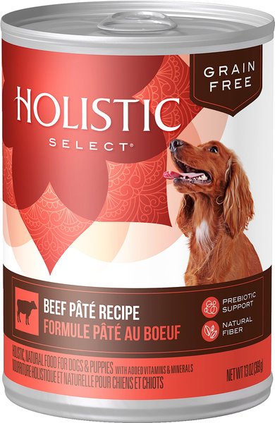 Holistic Select Beef Pate Recipe Grain-Free Canned Dog Food, 13-oz, case of 12 slide 1 of 8