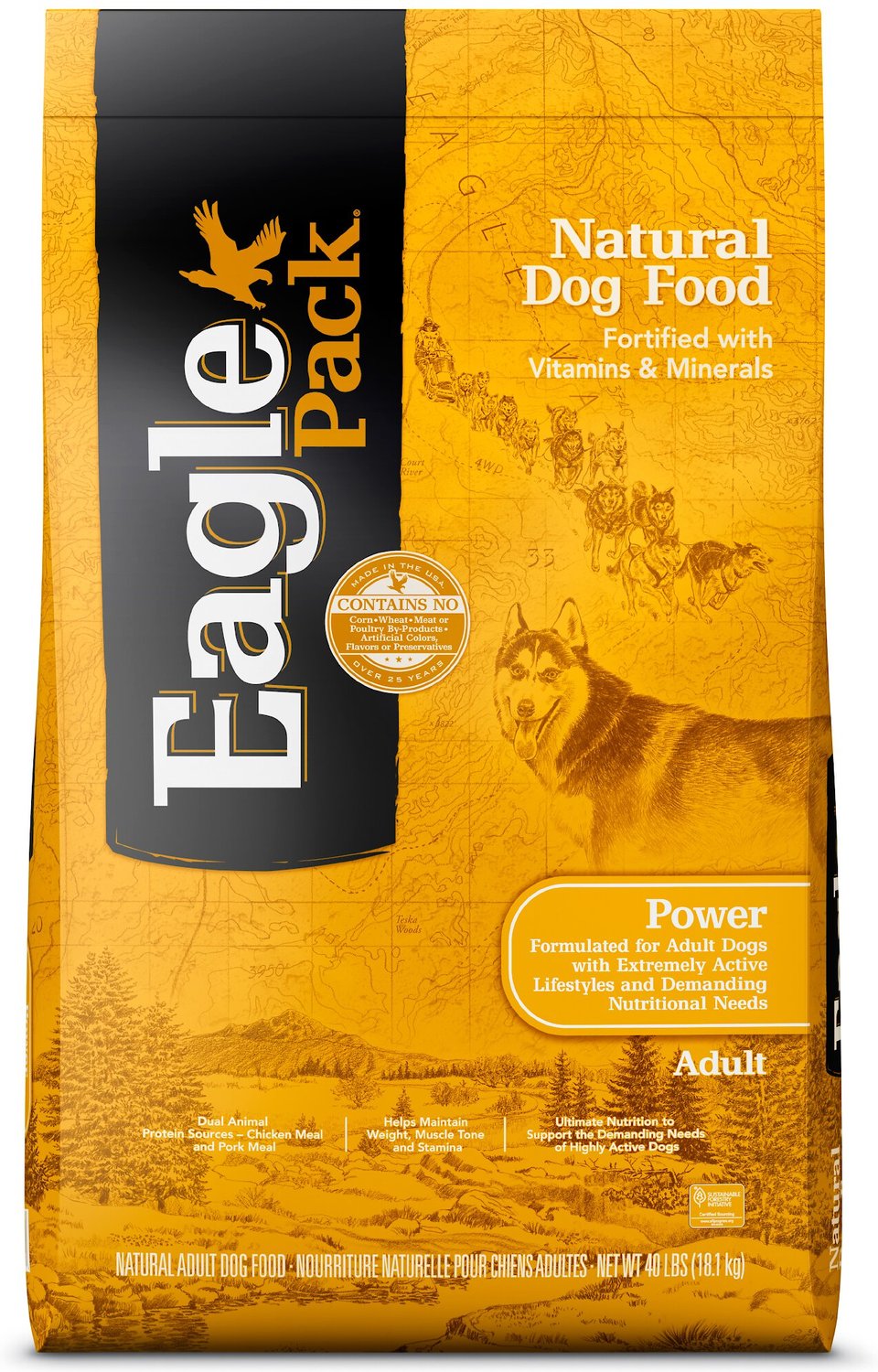EAGLE PACK Power Adult Dry Dog Food, 40 