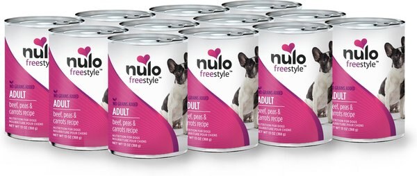 Nulo Freestyle Beef, Peas & Carrot Recipe Grain-Free Canned Dog Food, 13-oz, case of 12 slide 1 of 5