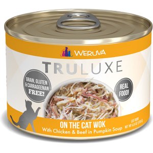 Weruva Truluxe On The Cat Wok with Chicken & Beef in Pumpkin Soup Grain-Free Canned Cat Food, 6-oz, case of 24