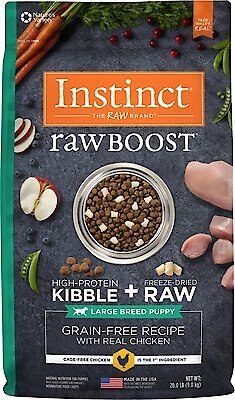 Instinct Raw Boost Large Breed Puppy Grain-Free Recipe with Real Chicken & Freeze-Dried Raw Pieces Dry Dog Food, 20-lb bag slide 1 of 10