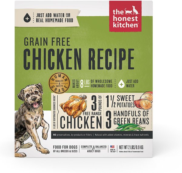 The Honest Kitchen Chicken Recipe Grain-Free Dehydrated Dog Food, 2-lb box slide 1 of 11