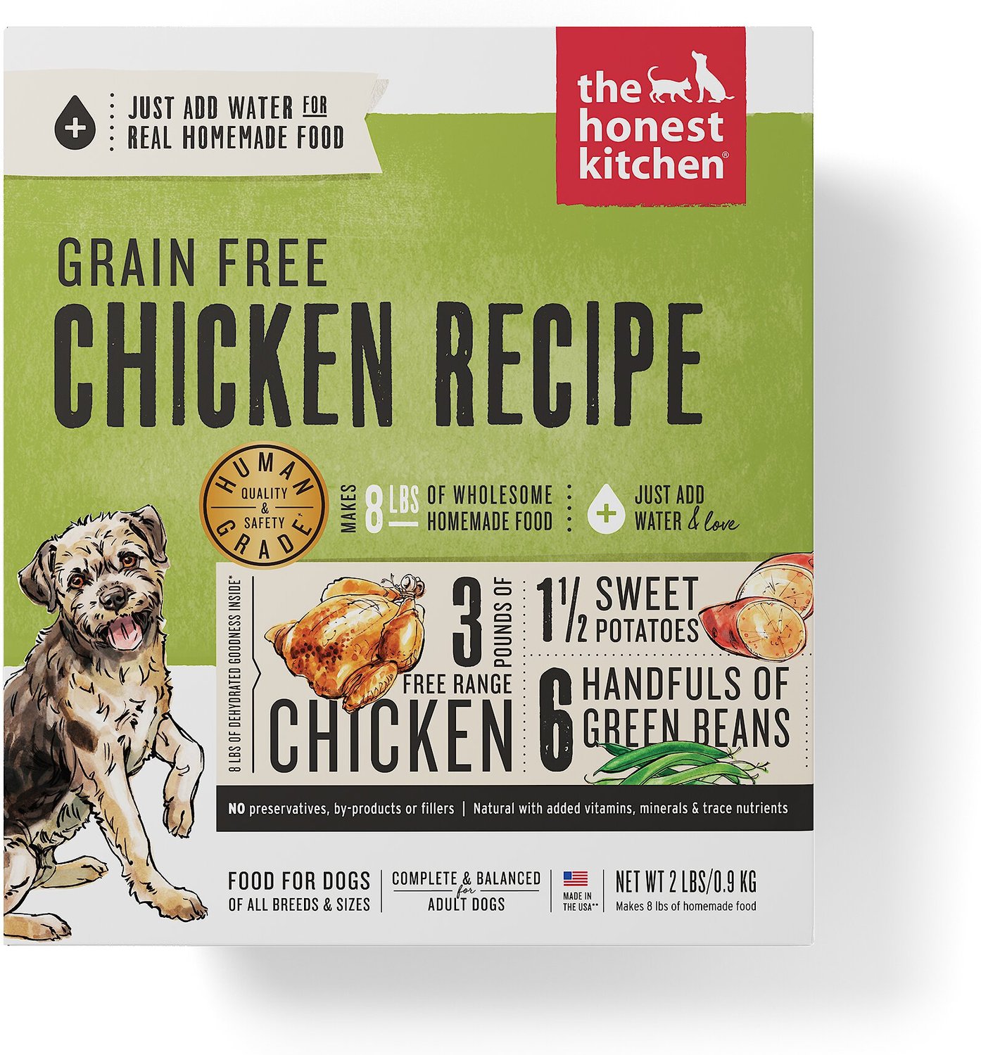The Honest Kitchen GrainFree Chicken Recipe Dehydrated Dog Food, 2lb