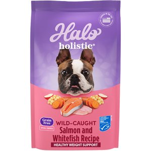 Halo Holistic Healthy Weight Small Breed Grain-Free Wild Salmon & Whitefish Dry Dog Food, 10-lb bag