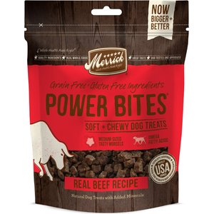 Merrick Power Bites Real Texas Beef Recipe Grain-Free Soft & Chewy Dog Treats