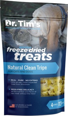 Dr. Tim's Natural Clean Tripe Genuine Freeze-Dried Dog & Cat Treats, slide 1 of 1