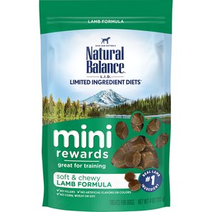 Natural Balance Limited Ingredient Diets Mini-Rewards Lamb Formula Dog Treats, 4-oz bag